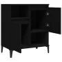 Aparador de madera contrachapada negro 60x35x70 cm de , Aparadores - Ref: Foro24-821149, Precio: 77,38 €, Descuento: %