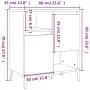 Aparador de madera contrachapada negro 60x35x70 cm de , Aparadores - Ref: Foro24-821149, Precio: 77,38 €, Descuento: %