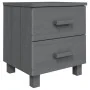 Mesitas noche 2 uds HAMAR pino macizo gris oscuro 40x35x44,5 cm von , Nachttische - Ref: Foro24-340410, Preis: 85,57 €, Rabat...