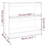 Estantería/divisor de espacios madera de pino 80x30x71,5 cm de , Librerías y estanterías - Ref: Foro24-808183, Precio: 60,28 ...