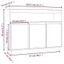 Aparador de madera maciza de pino 104,5x34x80 cm von , Sideboards - Ref: Foro24-814389, Preis: 129,81 €, Rabatt: %