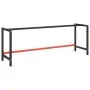 Estructura banco de trabajo metal negro y rojo mate 220x57x79cm de , Patas para mesas - Ref: Foro24-151458, Precio: 112,20 €,...