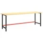 Estructura banco de trabajo metal negro y rojo mate 220x57x79cm de , Patas para mesas - Ref: Foro24-151458, Precio: 112,20 €,...