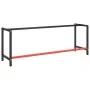 Estructura banco de trabajo metal negro y rojo mate 220x57x79cm de , Patas para mesas - Ref: Foro24-151458, Precio: 112,20 €,...