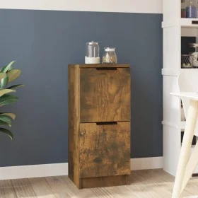 Aparador madera contrachapada color roble ahumado 30x30x70 cm by , Sideboards - Ref: Foro24-817018, Price: 41,56 €, Discount: %