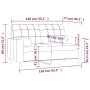 Sofá de 2 plazas con cojines tela amarillo claro 140 cm by , Sofas - Ref: Foro24-3200787, Price: 201,65 €, Discount: %