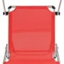 Tumbona plegable con techo aluminio y textileno roja de , Tumbonas - Ref: Foro24-44334, Precio: 84,17 €, Descuento: %