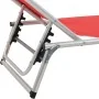 Tumbona plegable con techo aluminio y textileno roja de , Tumbonas - Ref: Foro24-44334, Precio: 84,17 €, Descuento: %