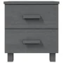 Mesita de noche HAMAR pino macizo gris oscuro 40x35x44,5 cm de , Mesitas de noche - Ref: Foro24-340406, Precio: 47,87 €, Desc...