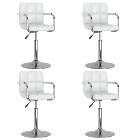 Sillas de comedor giratorias 4 unidades cuero sintético blanco de , Sillas de comedor - Ref: Foro24-3087886, Precio: 244,13 €...