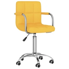 Silla de comedor giratoria de tela amarilla mostaza by , dining chairs - Ref: Foro24-3087976, Price: 100,43 €, Discount: %
