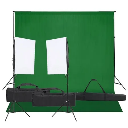 Kit de estudio fotográfico con set de luces y fondo by , Flashes and studio lighting - Ref: Foro24-3094736, Price: 147,05 €, ...