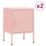 Mesitas de noche 2 uds rosa acero 35x35x51 cm de , Mesitas de noche - Ref: Foro24-3095209, Precio: 135,29 €, Descuento: %