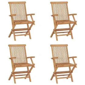 Sillas de jardín plegables 4 unidades madera maciza de teca by , Garden chairs - Ref: Foro24-3096593, Price: 309,97 €, Discou...