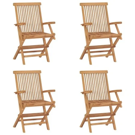 Sillas de jardín plegables 4 unidades madera maciza de teca by , Garden chairs - Ref: Foro24-3096593, Price: 309,97 €, Discou...