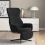 Sillón de relax con reposapiés terciopelo negro by , Armchairs - Ref: Foro24-3097501, Price: 120,78 €, Discount: %