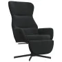 Sillón de relax con reposapiés terciopelo negro by , Armchairs - Ref: Foro24-3097501, Price: 120,78 €, Discount: %