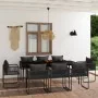Juego de comedor de jardín 9 piezas negro de , Conjuntos de jardín - Ref: Foro24-3099088, Precio: 745,37 €, Descuento: %