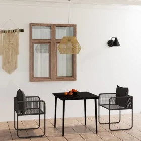 Juego de comedor para jardín 3 piezas negro by , Garden sets - Ref: Foro24-3099083, Price: 249,20 €, Discount: %