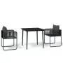 Juego de comedor para jardín 3 piezas negro de , Conjuntos de jardín - Ref: Foro24-3099083, Precio: 249,19 €, Descuento: %