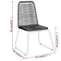 Juego de comedor para jardín 3 piezas negro by , Garden sets - Ref: Foro24-3099095, Price: 217,34 €, Discount: %