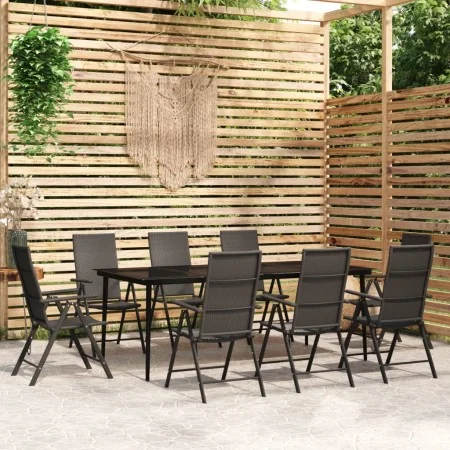 Juego de comedor para jardín 9 piezas negro von , Gartensets - Ref: Foro24-3099112, Preis: 653,23 €, Rabatt: %
