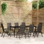 Juego de comedor para jardín 9 piezas negro von , Gartensets - Ref: Foro24-3099112, Preis: 653,23 €, Rabatt: %