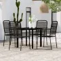 Juego de comedor de jardín 5 piezas negro de , Conjuntos de jardín - Ref: Foro24-3099138, Precio: 289,76 €, Descuento: %