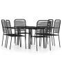 Juego de comedor de jardín 7 piezas negro von , Gartensets - Ref: Foro24-3099146, Preis: 424,88 €, Rabatt: %