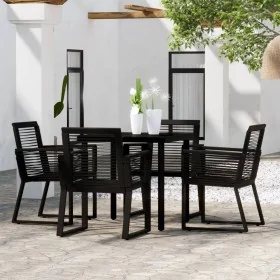 Juego de comedor de jardín 5 piezas negro by , Garden sets - Ref: Foro24-3099150, Price: 371,41 €, Discount: %
