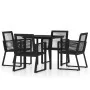 Juego de comedor de jardín 5 piezas negro von , Gartensets - Ref: Foro24-3099150, Preis: 371,45 €, Rabatt: %