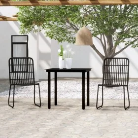 Juego de comedor para jardín 3 piezas negro by , Garden sets - Ref: Foro24-3099167, Price: 281,55 €, Discount: %