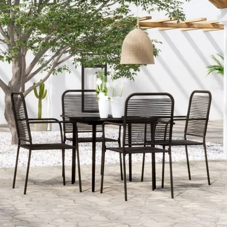Juego de comedor de jardín 5 piezas negro by , Garden sets - Ref: Foro24-3099144, Price: 295,63 €, Discount: %