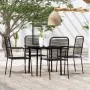 Juego de comedor de jardín 5 piezas negro by , Garden sets - Ref: Foro24-3099144, Price: 295,63 €, Discount: %