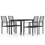Juego de comedor para jardín 5 piezas negro de , Conjuntos de jardín - Ref: Foro24-3099199, Precio: 291,51 €, Descuento: %