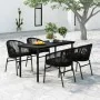 Juego de comedor para jardín 5 piezas negro von , Gartensets - Ref: Foro24-3099223, Preis: 484,06 €, Rabatt: %
