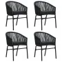 Juego de comedor para jardín 5 piezas negro de , Conjuntos de jardín - Ref: Foro24-3099240, Precio: 452,37 €, Descuento: %