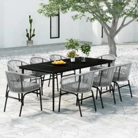 Juego de comedor de jardín 9 piezas ratán sintético gris von , Gartensets - Ref: Foro24-3099256, Preis: 852,45 €, Rabatt: %