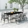 Juego de comedor de jardín 9 piezas ratán sintético gris de , Conjuntos de jardín - Ref: Foro24-3099256, Precio: 850,92 €, De...