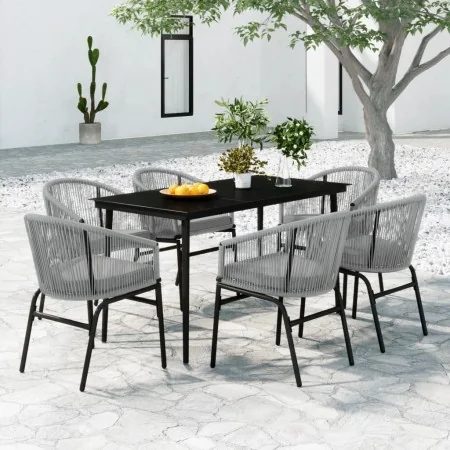 Juego de comedor de jardín 7 piezas ratán sintético gris von , Gartensets - Ref: Foro24-3099254, Preis: 636,98 €, Rabatt: %