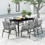 Juego de comedor de jardín 7 piezas ratán sintético gris von , Gartensets - Ref: Foro24-3099254, Preis: 636,98 €, Rabatt: %