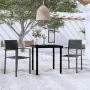 Juego de comedor para jardín 3 piezas negro by , Garden sets - Ref: Foro24-3099263, Price: 201,31 €, Discount: %