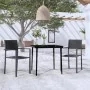 Juego de comedor para jardín 3 piezas negro de , Conjuntos de jardín - Ref: Foro24-3099275, Precio: 214,63 €, Descuento: %