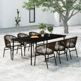 Juego de comedor de jardín 7 piezas marrón von , Gartensets - Ref: Foro24-3099249, Preis: 855,78 €, Rabatt: %
