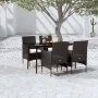 Juego de comedor de jardín 5 piezas con cojines negro von , Gartensets - Ref: Foro24-3099307, Preis: 367,01 €, Rabatt: %