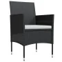 Juego de comedor de jardín 5 piezas con cojines negro von , Gartensets - Ref: Foro24-3099307, Preis: 367,01 €, Rabatt: %