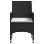 Juego de comedor de jardín 5 piezas con cojines negro de , Conjuntos de jardín - Ref: Foro24-3099330, Precio: 315,28 €, Descu...
