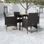 Juego de comedor de jardín 5 piezas con cojines negro by , Garden sets - Ref: Foro24-3099282, Price: 329,24 €, Discount: %