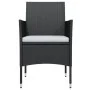 Juego de comedor de jardín 5 piezas con cojines negro by , Garden sets - Ref: Foro24-3099282, Price: 329,24 €, Discount: %