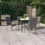Juego de comedor para jardín 5 piezas con cojines gris y negro de , Conjuntos de jardín - Ref: Foro24-3099408, Precio: 286,60...